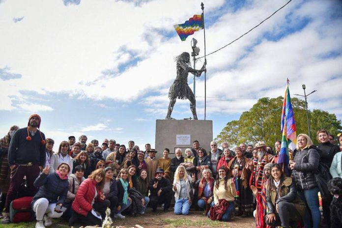 Inauguración del monumento al Indio Kilme en La Ribera