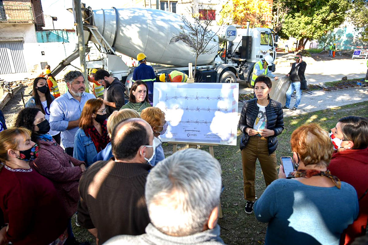 La Intendenta y las obras en Avenida San Martín