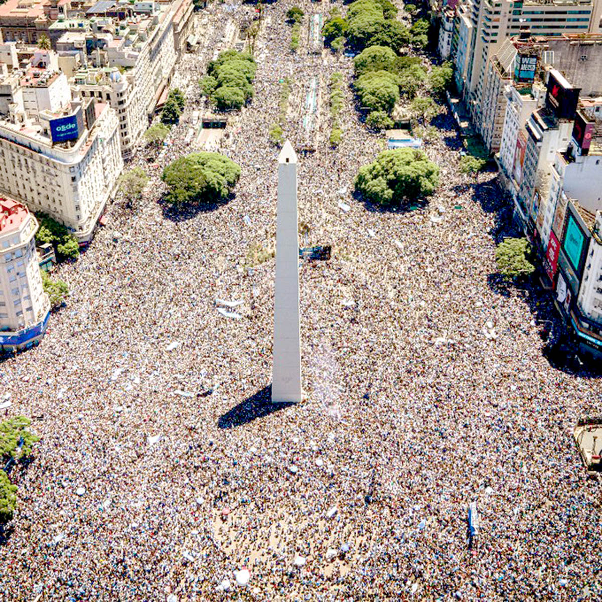 Obelisco festejos Argentina