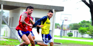 Entrenamiento de Quilmes en el Polideportivo