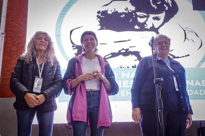 Mayra en el lanzamiento de la Red Nacional de Mujeres Argentinas
