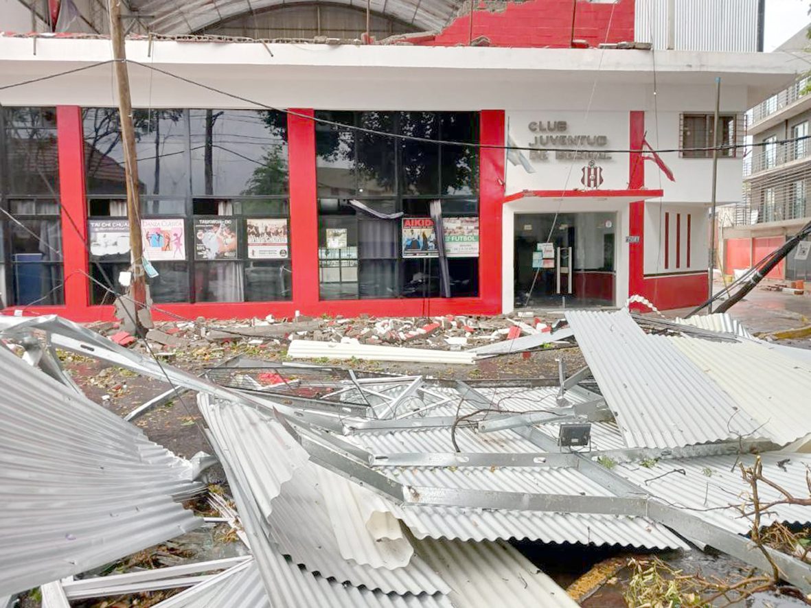 Graves daños en el Club Juventud de Bernal