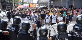Dos detenidos en la protesta del Polo Obrero contra el ajuste