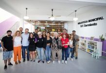 Mayra Mendoza supervisó las obras en la Biblioteca Sarmiento, realizadas con fondos 100% comunales