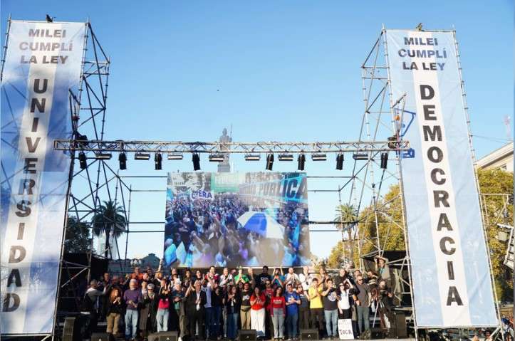 Nueva Marcha Universitaria: fuertes críticas al Gobierno y reclamo a la Corte Suprema por el financiamiento